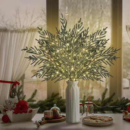 🎄 35" Christmas Lighted Norfolk Pine Branches