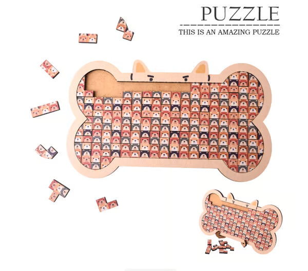 🎁Nice Christmas Gift🎅135-Piece Morandi-Colored Cat Shaped Wooden Jigsaw Puzzle