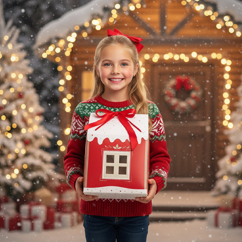 🔥Solange der Vorrat reicht 40 % Rabatt!🎉Weihnachtswunderland-Cottage-Geschenkbox